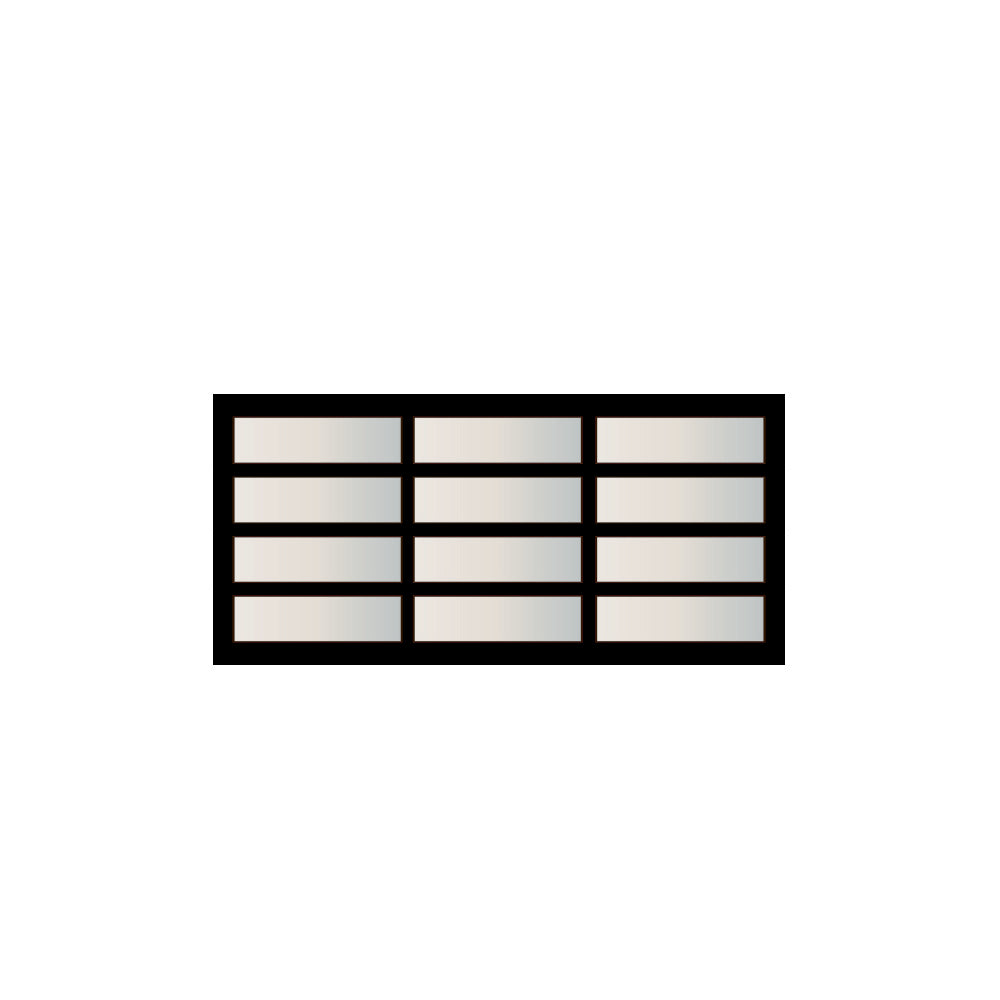 Iconic representation of a modern garage door, suitable for architectural presentations and real estate marketing materials